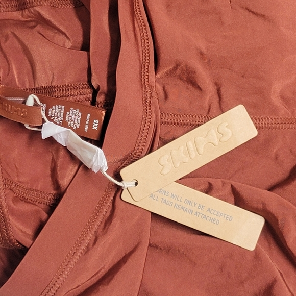 SKIMS NWT AP- LEG- 1947 SAFFRON Jelly Sheer Fotted Leggins. - Picture 9 of 9